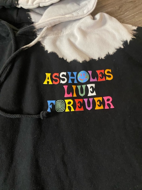 Linda Finegold “Assholes Live Forever” Graphic Hoodie – XL - Picture 4 of 8